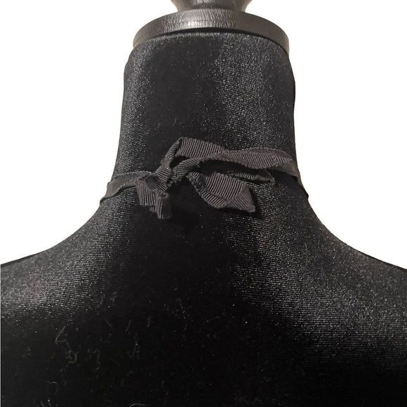 J. Crew black ribbon and pearl necklace. Great condition! - Picture 3 of 4